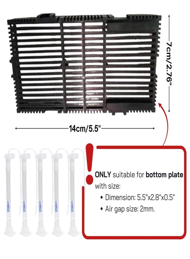 Marsrut 5pcs Under Gravel Filter Aquarium Uplift Tube, Undergravel Bottom Filters for Fish Tanks Water Cleaner Small Board Air Clean System Freshwater Saltwater, Clear Tubing Accessory Kit - Image 3
